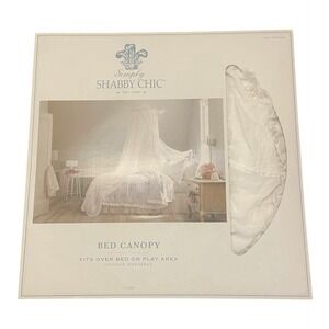 Simply Shabby Chic Bed Canopy White Ruffles Bed Or Nursery New In Box